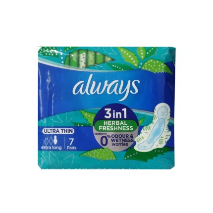 Always Ultra Thin Extra Long 3-in-1 Pads - 7pcs