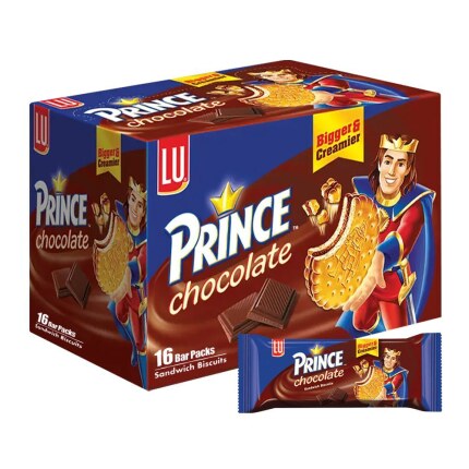 LU Prince Chocolate Biscuit Bar Pack Box 16pcs
