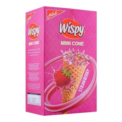 Hilal Wispy Mini Cone Strawberry 30 PCS