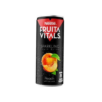 Nestle Fruita Vitals Peach Sparkling Can 250ml